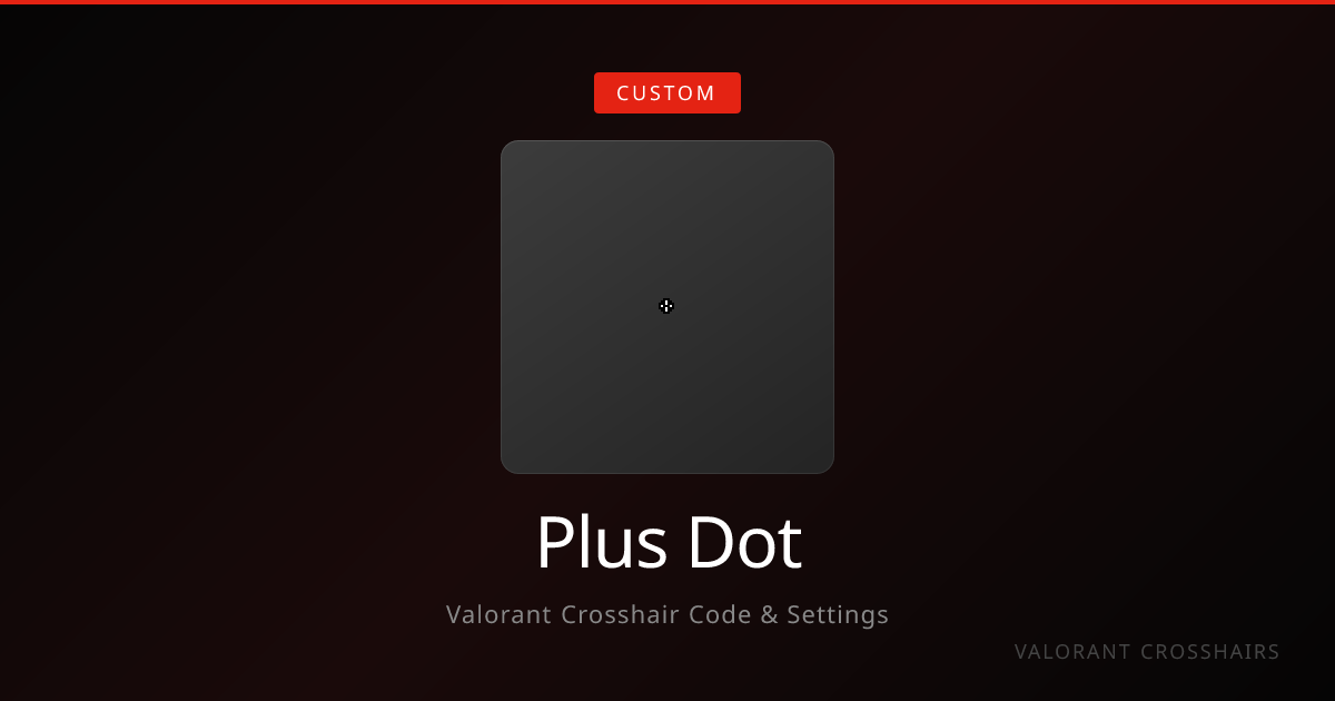Plus Dot Valorant Crosshair Code & Settings | Custom | Valorant