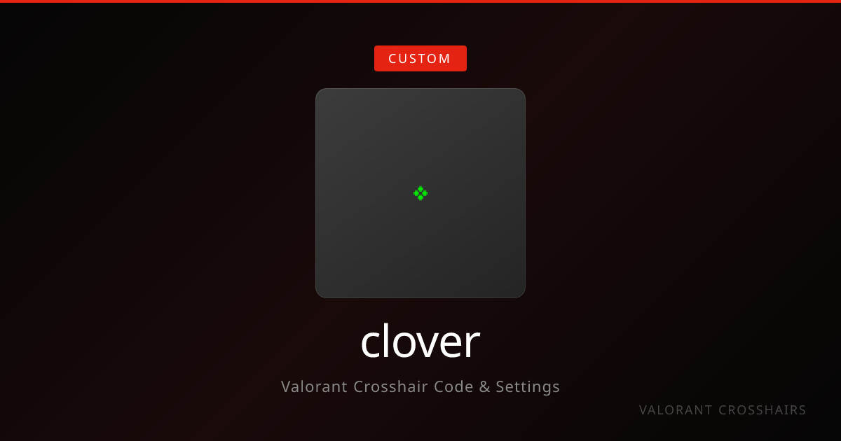 clover Valorant Crosshair Code & Settings | Custom | Valorant